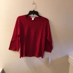 Red dressy top / NWT/ by Claudia D.